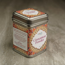 Load image into Gallery viewer, A tin of cinnamon powder spice blend