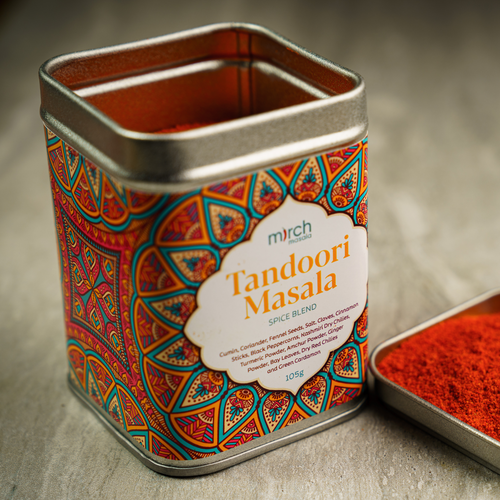 A tin of Tandoori Masala spice blend 