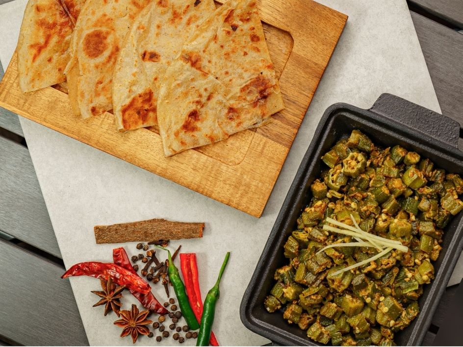 Masala Bindhi (Okra) Curry with Chapatis Recipe Kit
