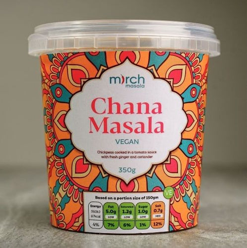 A meal pot containing our Chana Masala curry