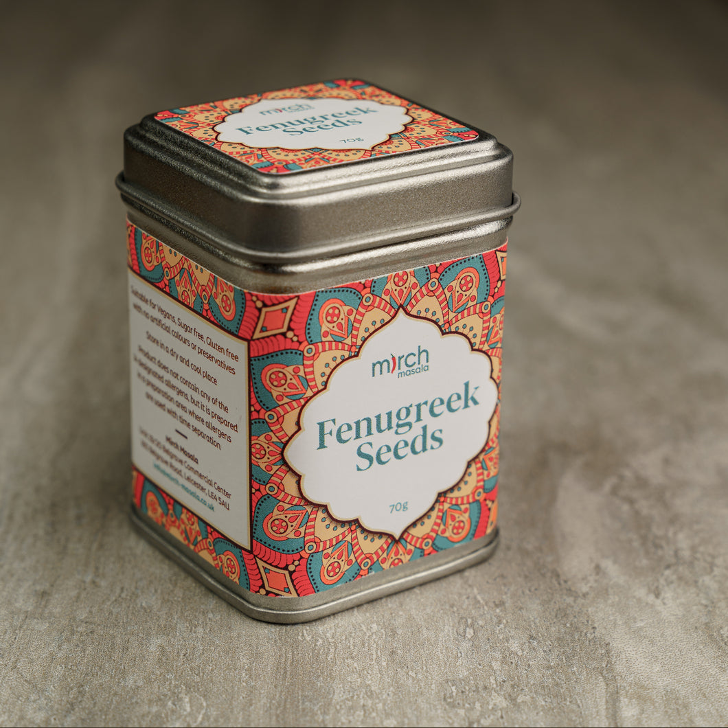 A tin of Fenugreek Seeds